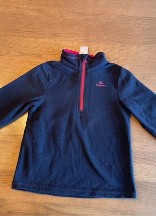 Ski pully donkerblauw met roze van quechua, marca: Quechua, estado: Muito bom, tamanho: 4 anos / 104 cm, €2.00, €2.80 inclui Proteção do Comprador