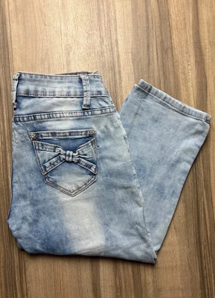 Jean pantacourt délavé Miss RJ – Taille 38 – poches nœud – coupe 3/4, marque: Miss RJ, état: Très bon état, taille: M / 38 / 10, 7,00 €, 8,05 € Protection acheteurs incluse