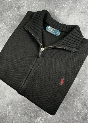 Gilet zippé Polo by Ralph Lauren noir logo rouge brodé - L homme - coton FQZ 05, marque: Ralph Lauren, état: Bon état, taille: L, 35,00 €, 37,45 € Protection acheteurs (Pro) incluse