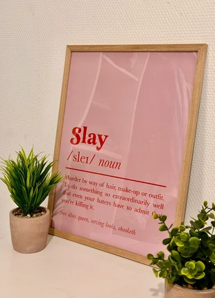 Affiche décorative 30x40cm motif « slay » rose coquette aesthetic tendance pinterest cadeau Noël, marque: Tendance, état: Neuf avec étiquette, 12,00 €, 13,30 € Protection acheteurs incluse