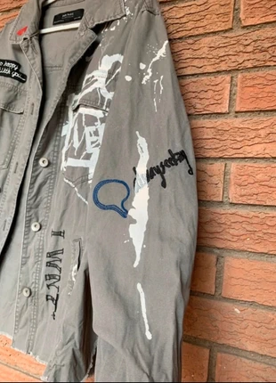 surchemise en denim gris graphite oversize, marque: Zara, état: Neuf sans étiquette, taille: XS / 34 / 6, 10,00 €, 11,20 € Protection acheteurs incluse