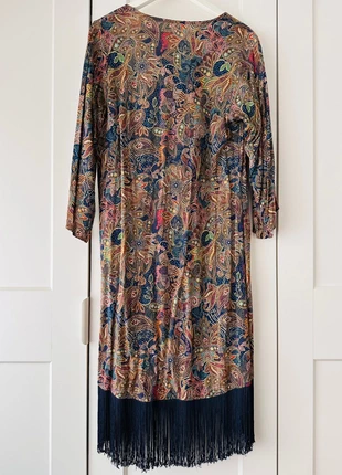 Kimono largo estampado con flecos – estilo boho, estado: Muy bueno, tamaño: Otros, 25,00 €, 26,95 € Protección al comprador incluida