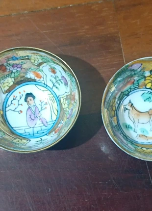 Dos Mini Cuencos Porcelana China Famille Rose, état: Très bon état, 8,00 €, 9,10 € Protection acheteurs incluse