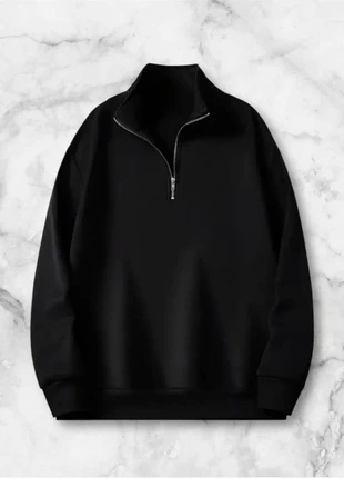 Sweat noir à col camionneur 1/4 zippé taille M style streetwear oversize y2k sportswear, marke: y2k, zustand: Sehr gut, größe: M, 30,00 €, 32,20 € beinhaltet Vinted-Käuferschutz Pro