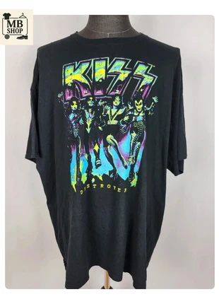 T-shirt graphique vintage noir Kiss Destroyer - 100% coton Taille XXXL, marke: KISS, zustand: Sehr gut, größe: XXXL, 14,90 €, 16,35 € beinhaltet Vinted-Käuferschutz Pro