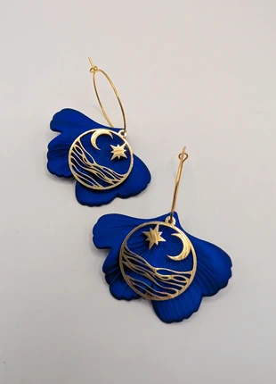 Boucles d'Oreilles "Nuit Étoilée" - Bleu Minuit & Rêves Dorés, zustand: Sehr gut, 9,00 €, 10,15 € beinhaltet Vinted-Käuferschutz Pro