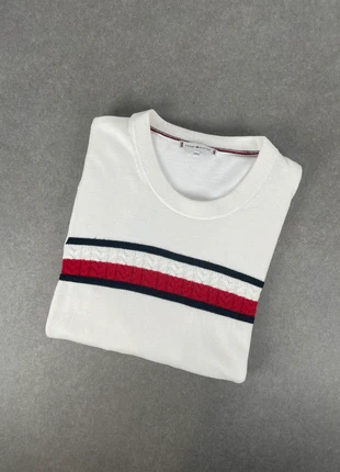 Pull Tommy Hilfiger femme blanc rouge marine taille L, marca: Tommy Hilfiger, estado: Bom, tamanho: L / 40 / 12, €7.00, €8.05 inclui Proteção do Comprador Pro