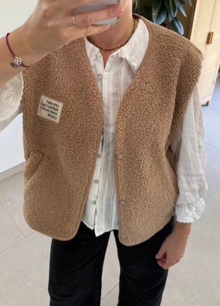 Gilet sans manches oversize moutmout beige, brand: Boutique Italiana, condizioni: Nuovo con cartellino, taglia: M / IT 42 / EU 38, €29.99, €32.19 include la Protezione acquisti