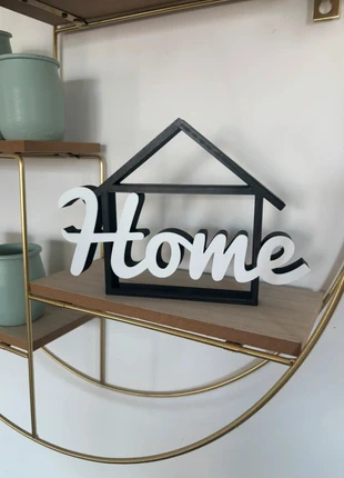 Déco “Home” noir et blanc – objet déco maison moderne, marke: impression 3D, zustand: Neu, 6,00 €, 7,00 € inklusive Vinted-Käuferschutz