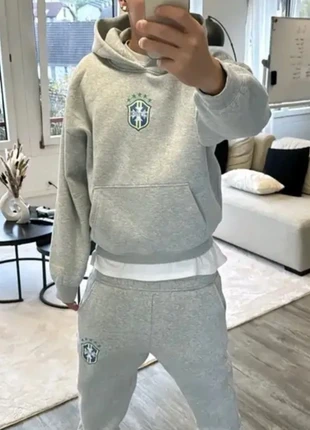 Brazil Grey Tracksuit Set Baggy Cropped Boxy y2k streetwear TikTok Trend M, marque: y2k, état: Très bon état, taille: M, 49,95 €, 53,15 € Protection acheteurs incluse