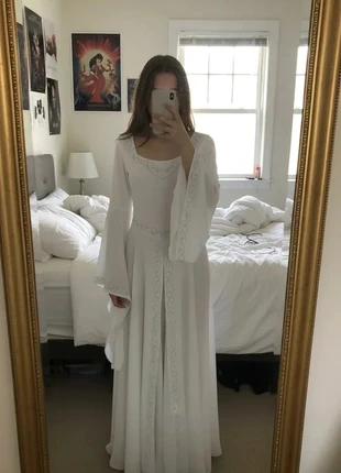 Robe Longue Blanche Bohème – Elfique / Médiévale / Mariage Civil / Festival Été, marke: Atelier Ysée, zustand: Sehr gut, größe: M / 38 / 10, 85,90 €, 90,90 € beinhaltet Vinted-Käuferschutz Pro