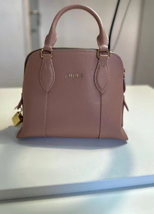 Sac Furla en cuir rose poudré – format compact chic, bandoulière, petit sac, hance ,, marca: Furla, estado: Nuevo sin etiquetas, 80,00 €, 84,70 € Protección al comprador incluida