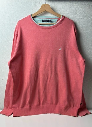 Nautica Herren Pullover Koralle Größe L – Baumwolle, Logo-Stick, klassischer Crewneck, marke: Nautica, zustand: Sehr gut, größe: L, 20,70 €, 22,44 € inklusive Vinted-Käuferschutz