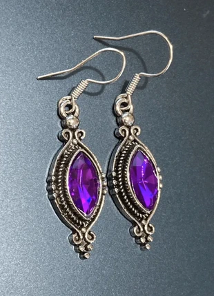 Boucles d'oreilles en acier inoxydable argent Pierre naturelle Améthyste Neuves, brand: Amethyst, condizioni: Nuovo senza cartellino, €14.99, €16.44 include la Protezione acquisti