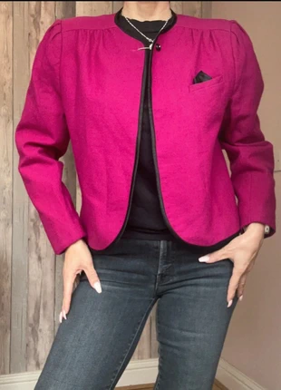 Vintage Windsmoor Pure New Wool Magenta Jacket | Size 16 | Satin Trim, brand: WINDSMOOR, condition: Good, size: L / UK 16-18, £10.00, £11.20 includes Buyer Protection