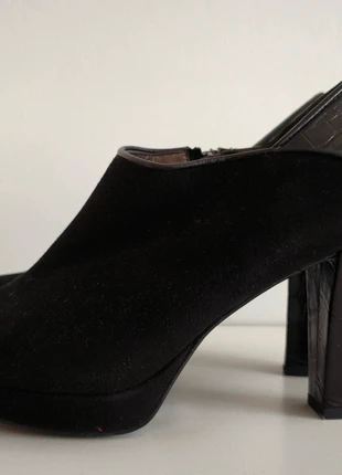 Botín tacón negro de ante y piel hechos en España - 36, marque: Hechos en España, état: Très bon état, taille: 36, 10,00 €, 11,20 € Protection acheteurs incluse