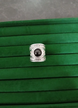 Unique black gem stone ring, condition: Very good, size: 17.3 mm / N½, £6.50, £7.53 includes Buyer Protection
