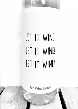 Wijnetiket Let it Wine! + ansichtkaart, marca: Anita'sChoice, estado: Novo com etiquetas, €3.75, €4.64 inclui Proteção do Comprador