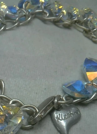 Kleshna Swarovski Crystal Hearts and Sterling Silver Chain Bracelet 20G, brand: Kleshna, condition: Very good, £12.99, £14.34 includes Buyer Protection