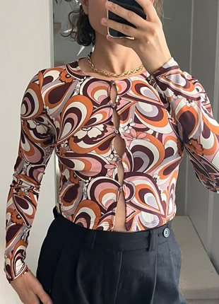 Top manches longues sixties rétro, marca: Vintage, estado: Muito bom, tamanho: S / 36 / 8, €12.00, €13.30 inclui Proteção do Comprador