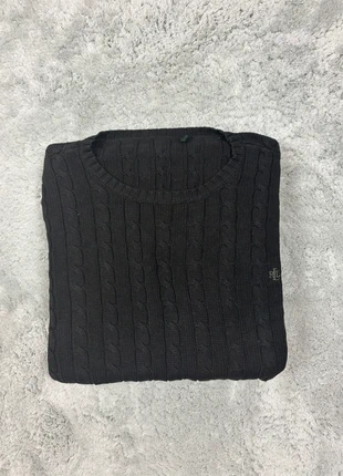 Pull sweat torsadé Ralph Lauren noir taille M pour femme logo brodé, brand: Lauren Ralph Lauren, condition: Very good, size: M / 38 / 10, €30.00, €32.20 includes Buyer Protection