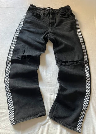 Pantaloni Bershka baggy Neri Strappati, marque: Bershka, état: Très bon état, taille: W34 | FR 44, 20,00 €, 21,70 € Protection acheteurs incluse