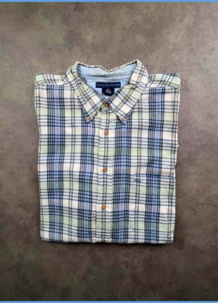 Chemise Tommy Hilfiger – Carreaux bleus/beiges – Manches courtes – Taille 3XLT C075, marque: Tommy Hilfiger, état: Bon état, taille: XXXL, 5,00 €, 5,95 € Protection acheteurs incluse