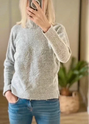 Pull gris chiné col montant tout doux B.Young S (36), brand: b.young, condition: Very good, size: S / 36 / 8, €9.75, €10.94 includes Buyer Protection