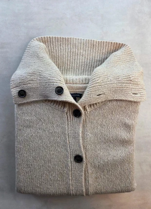 Cardigan long beige Tommy Hilfiger pour femme, taille L/G, col boutonné, mélange laine et acrylique, merk: Tommy Hilfiger, staat: Heel goed, maat: L / 40 / 12, € 28,00, € 30,10 inclusief Kopersbescherming