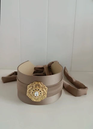 nouvelle ceinture neuve e pour Caftan takchita Avec broche intégrée marron et dorée, condition: Very good, size: Adjustable, €20.00, €21.70 includes Buyer Protection