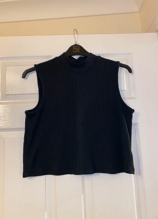 M&S Black Ribbed Collared Top – Size 14 – Thick Stretchy Knit, brand: Marks & Spencer, condition: Very good, size: M / UK 12-14, £6.50, £7.53 includes Buyer Protection