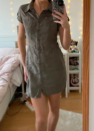 Vintage Khaki Shirt Dress, marque: Vintage Dressing, état: Très bon état, taille: L / 40 / 12, 15,00 €, 16,45 € Protection acheteurs incluse