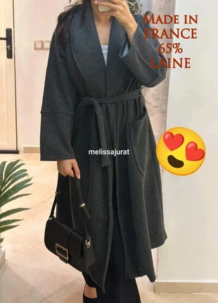 Manteau gris chiné laine femme, marque: Boutique Parisienne, état: Très bon état, taille: L / 40 / 12, 38,00 €, 40,60 € Protection acheteurs incluse