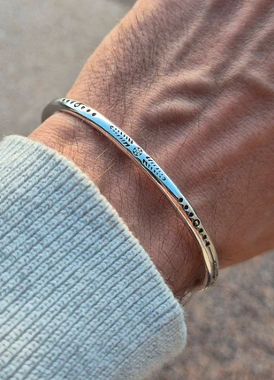 Bracelet jonc gris argenté 925 minimaliste ajustable élégant, brand: Studio Bohème, condition: New without tags, €12.99, €14.34 includes Buyer Protection Pro