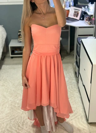 Robe bustier corail fluide asymétrique SWING, brand: Swing, condition: Very good, size: XXXL / 46 / 18, €20.00, €21.70 includes Buyer Protection Pro
