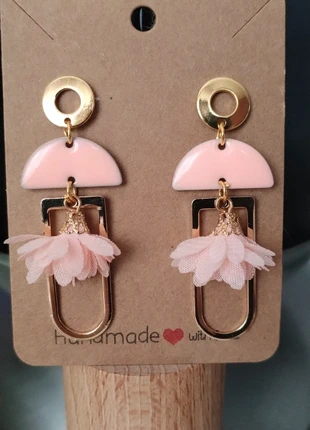 Très belle paire de boucles d'oreilles Neuves en acier inoxydable doré rose, brand: Fait Main, condition: New with tags, €10.00, €11.20 includes Buyer Protection Pro