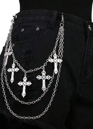 Gothic cross metal wallet chain, brand: wallet chain, condition: New without tags, £7.50, £8.58 includes Buyer Protection