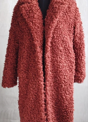 Casaco Teddy Comprido Zara TRF (S) - Cor Terracota / Castanho-Avermelhado, merk: Zara, staat: Goed, maat: S / 36 / 8, € 22,00, € 23,80 inclusief Kopersbescherming