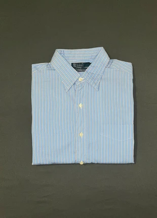 Chemise Col à Rayure Blanc Bleu Polo Ralph Lauren M Homme, marca: Ralph Lauren, estado: Muito bom, tamanho: M, €15.00, €16.45 inclui Proteção do Comprador