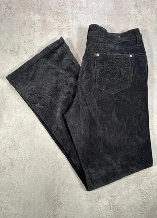 Pantalon Vintage En Velours Côtelé / Corduroy Roadrunner noir gris texturé taille 14, marque: Vintage Dressing, état: Très bon état, taille: XL / 42 / 14, 14,00 €, 15,40 € Protection acheteurs (Pro) incluse