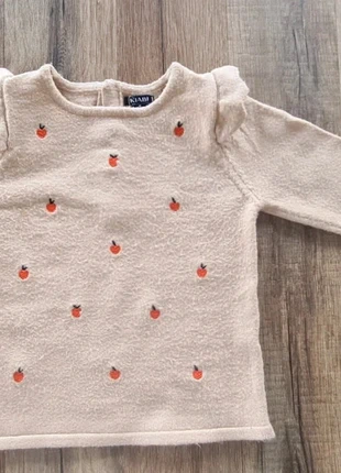 Gilet cardigan pull Kiabi maille beige clair pommes brodées bébé mixte 12 mois doux (PF37), marque: Kiabi, état: Très bon état, taille: 9-12 mois / 74 cm, 7,00 €, 8,05 € Protection acheteurs (Pro) incluse