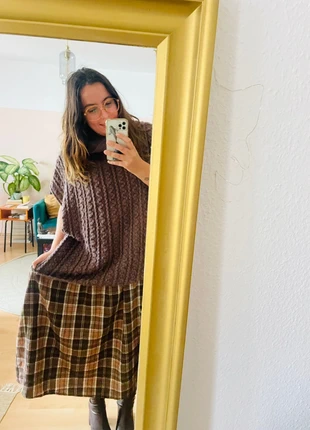 cottage grunge vintage y2k Strick Oberteil Poncho, merk: Vintage, staat: Goed, maat: XXL / 44 / 16, € 8,00, € 9,10 inclusief Kopersbescherming