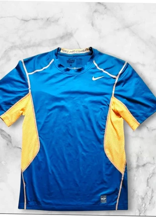 Nike Pro Combat – Bleu & Jaune – Taille S, marca: Nike, estado: Bom, tamanho: S, €15.00, €16.45 inclui Proteção do Comprador