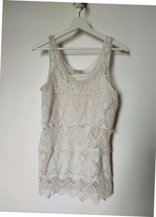 Robe blanche en dentelle Jacqueline Riu - Taille S, marca: Jacqueline Riu, estado: Muito bom, tamanho: S / 36 / 8, €1.00, €1.75 inclui Proteção do Comprador