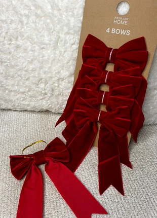 lot x4 noeuds rouge de noël 🎄, marque: Primark, état: Neuf, 8,50 €, 9,63 € Protection acheteurs incluse