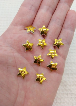 Bouton de couture étoile doré 12mm, loisirs créatifs astre DIY - 10pcs A1800, marca: Mercerie Syllikan, estado: Muy bueno, 2,25 €, 3,06 € Protección al comprador Pro incluida