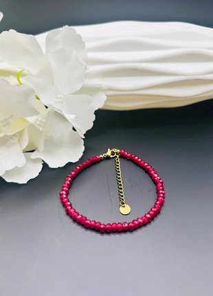 Bracelet Femme – Acier Inoxydable & Pierre de Grenat, marke: La boutique d'Alice, zustand: Neu, 8,70 €, 9,84 € beinhaltet Vinted-Käuferschutz Pro