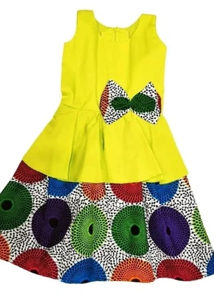 robe fille été en wax et tissu uni coton pour l'été, brand: Africa, condition: Very good, size: 6 years / 116 cm, €25.00, €26.95 includes Buyer Protection Pro