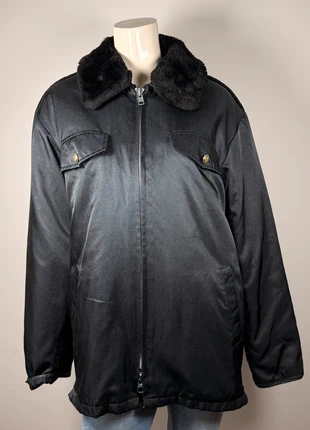 Black vintage jacket with faux-fur collar, warm winter style, size L, brand: Vintage Dressing, condition: Very good, size: L, €32.90, €35.25 includes Buyer Protection