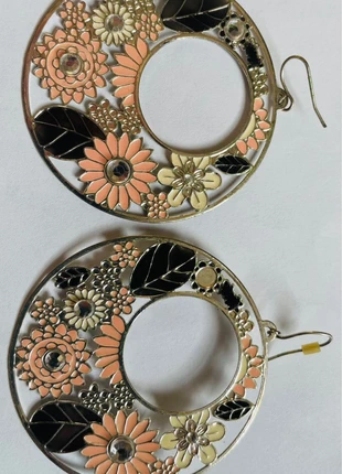 Orecchini Rotondi con Fiori Colorati Pendenti, estado: Muito bom, €7.00, €8.05 inclui Proteção do Comprador